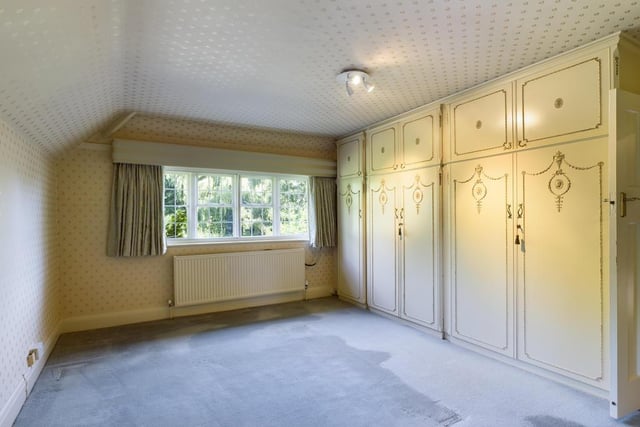 Decorative wardrobes in one of the well proportioned bedrooms.