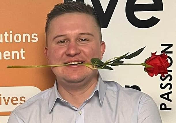 Craig Cheetham aims to hand out red roses in Ripley and Mansfield on Valentine's Day.