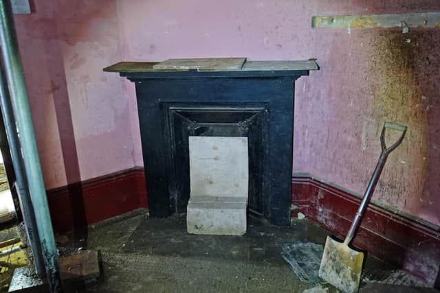 An old fire place in the historic station building which may have kept passengers warm as they waited for their train to Derby or Chesterfield.