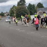 The riders and walkers completed a four mile route around Dronfield Wood house and Holmesfield to raise awareness amongst on how to pass horses safely on the roads.