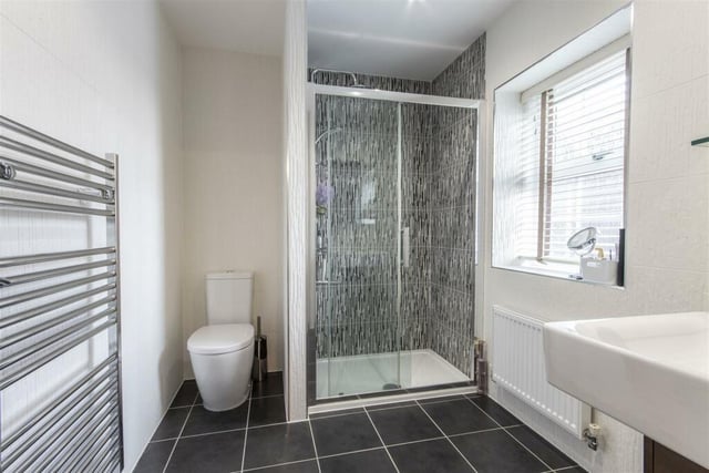 Wash away the grime of the day or refresh after a night's sleep in the master bedroom's ensuite shower cubicle.