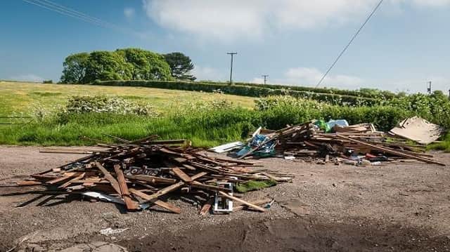 It is believed the fly-tipping happened on or around Wednesday, May 17 at Wood Lane in Shirebrook.