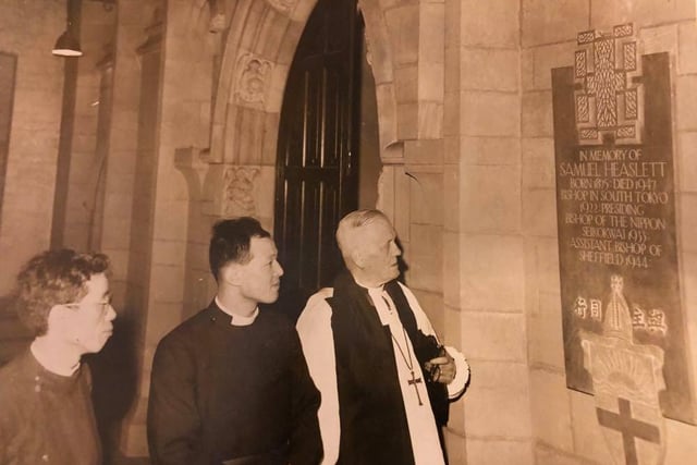 In December 1957 Bishop J G Mann, formerly a bishop in Japan unveiled a plaque to the memory of Bishop S Heaslett bishop of Tokyo