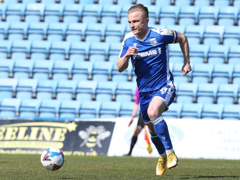 The midfielder was made skipper at Priestfield after joining the Gills last summer. He's been one of their star performers, recording eight goals and four assists, and been linked with Hull and Nottingham Forest ahead of the summer.