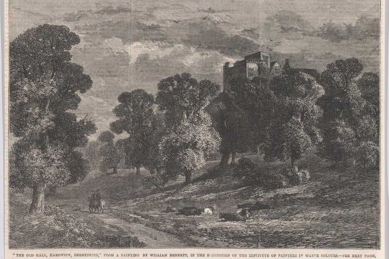 The Old Hall, Hardwick, from "Illustrated London News", May 23, 1863. The historically significant Hardwick Old Hall is cared for by English Heritage, while the ‘new’ Hall located next door is owned and managed by the National Trust. Artist Unknown. (Photo by Heritage Art/Heritage Images via Getty Images)