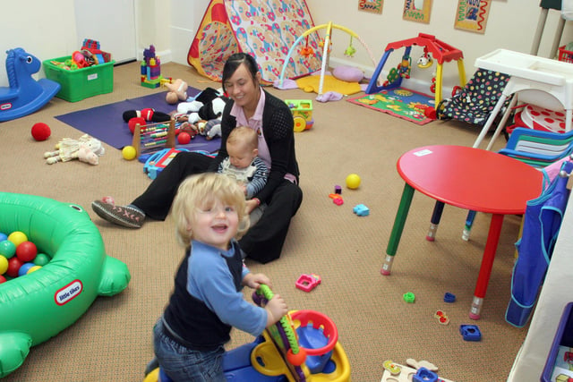 Two Little Rascals having fun at nursery in 2006