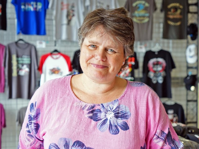 Moore is the joint 35th most common surname across Derbyshire - with 2,262 people living in the county with that surname. Moore comes from the Middle English more (meaning moor, marsh or fen), and is a topographic name for someone who lived in such a place. Pictured here is Caroline Moore from the Speed Shop at the Glass Yard in Chesterfield.