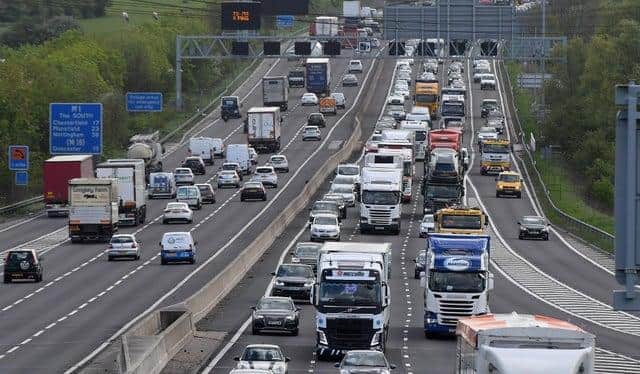 A crash and a broken down lorry are causing delays on the M1 in Derbyshire.