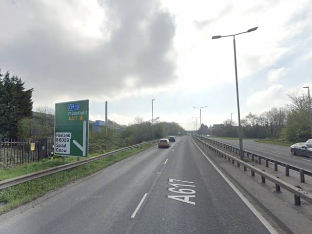 The collision occurred along the A617.