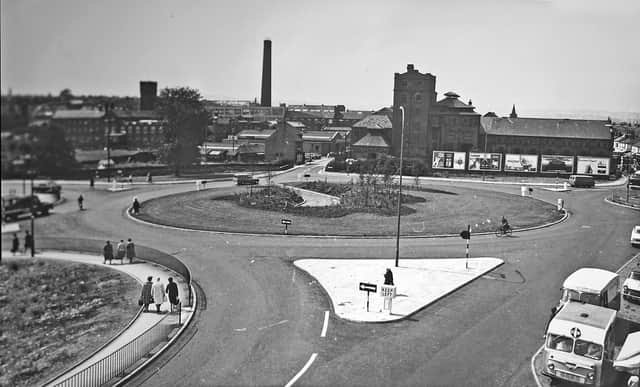 West Bars roundabout looking towards Brampton, in 1964.