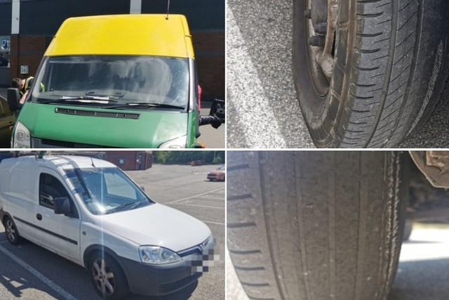 Police took these photos while enforcing at a site in Chesterfield. 
They caught 24 people not wearing seatbelts, two using phones, two vans with bald tyres, one uninsured driver and a drug driver was arrested.