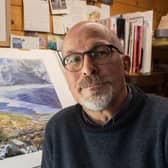 Giles Davies from Derby is one of the Peak District artists selected for the project 
