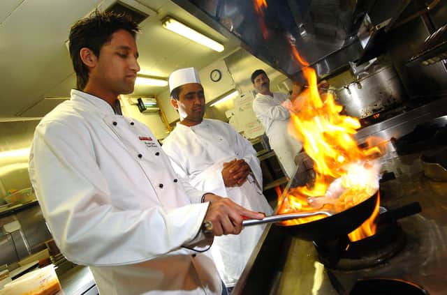 Cooking at an Aagrah restaurant. Picture: Bruce Rollinson.