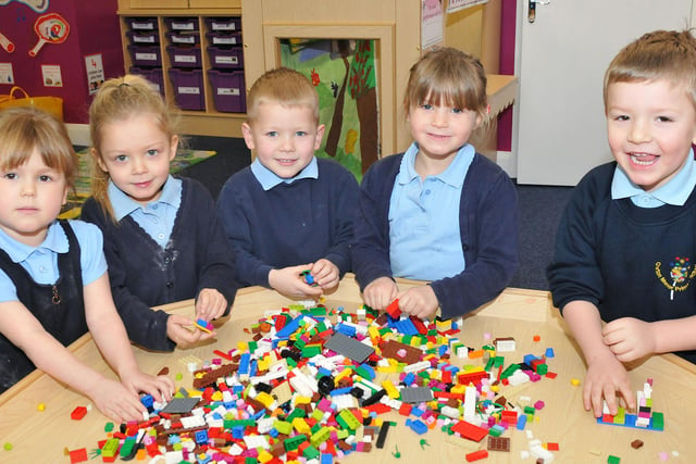 Having fun with Lego at Owton Manor Primary School in 2013. Can you spot someone you know?