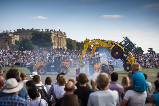 Look out for the JCB Dancing Diggers, cookery demonstrations by Mary Berry and Matt Tebbutt, mounted games, acrobatics and rural crafts at Chatsworth Country Fair in the grounds of Chatsworth House from September 1-3. Book tickets online at www.chatsworth.org.