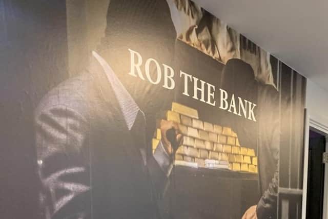 ‘Rob The Bank’ is one of the games visitors can play at Chesterfield Escape Rooms.