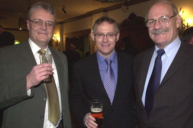 Pictured at the  2003 Sheffield Metals Club Burns Night Dinner were from left Paul Nicholson,Alex Miller and John Robinson