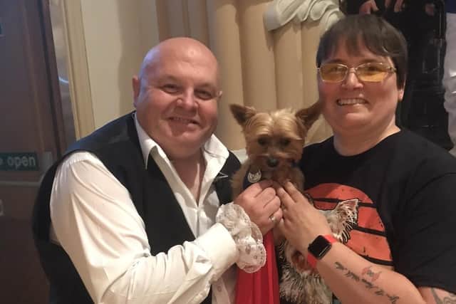 Four-year-old Ted goes everywhere with Bettina Farell to support her with her neurological condition. Last year, Bettina and Ted met Craig Halford at the Winding Wheel in Chesterfield.