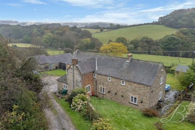 The farmhouse is approached via a single track and has ample off-road parking space.