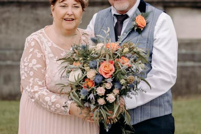 Claire Sivorn pictured with her husband Craig on their wedding day.