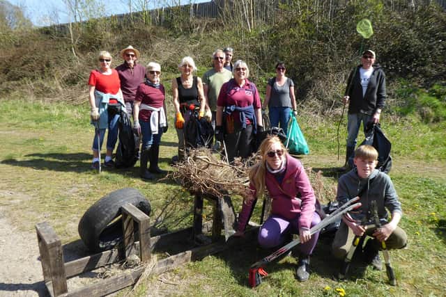 Volunteers from the Chesterfield Litter Picking Group and the Chesterfield Canal Trust, cleaned the towpath and canal above Tapton Lock over the weekend.