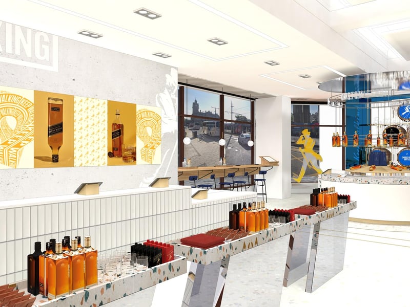 The Johnnie Walker retail store will be located on the ground floor of the eight-floor visitor experience, with a shop front on the corner of Princes Street and Hope Street.