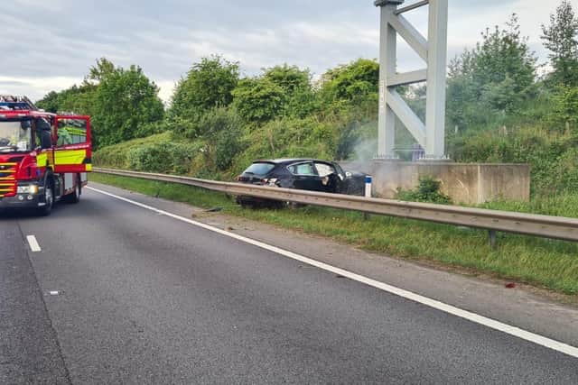 The collision occurred after a driver fell asleep at the wheel on the M1 near Chesterfield this morning (May 22)