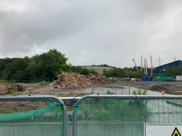 The proposed wood processing site in Mansfield Road, Corbriggs, near Chesterfield. Image from Joseph Ash.