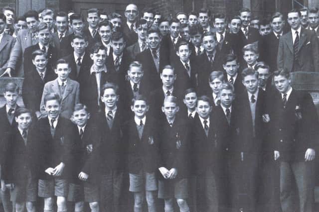 John Tranter at Chesterfield Grammar School's speech day in 1957 at the Bradbury Hall. He is boy on the second row with no tie. John said he had left school by then but bosses at  Sheepbridge Equipment gave him the afternoon off to attend.