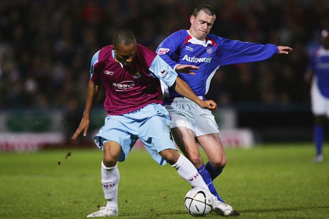 Colin Larkin scored 25 goals over a three-year stay at Mansfield, but an apparent fall-out with then manager Carlton Palmer led to his eventual release to join Chesterfield in 2005 on a two-year contract. Larkin left Chesterfield following relegation to League Two to join Northampton.