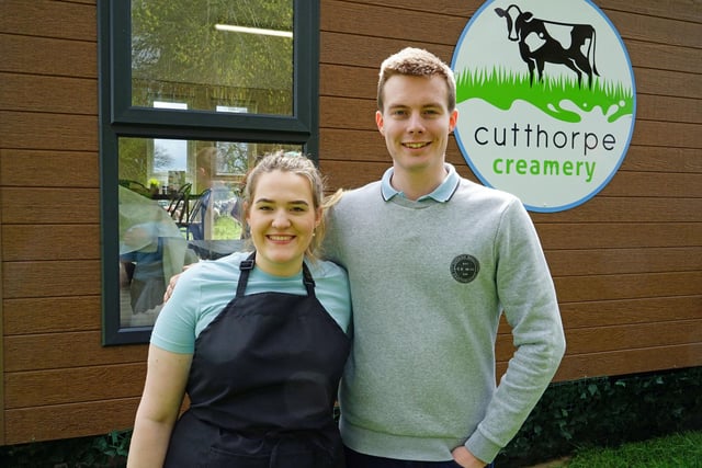 Lizzy and Matthew Wood are pictured here. Discussing their new venture, Matthew said: “We thought we’d open the farm shop to try and create a hub for the community and diversify the farm.”