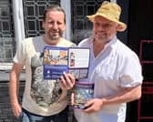 Chris Fox, left, and and Shaun Stevenson with their new book, Historical Tales and Traditional Ales.