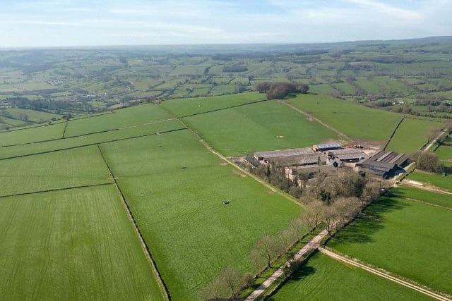 This is a well-managed and equipped dairy farm in the Peak District. A five-bedroom farmhouse, farm buildings and a stone barn, together with 119.58 acres of grassland and woodland are on the market for £1.85 million. Estate agent: Fisher German, tel. 01530 219305.