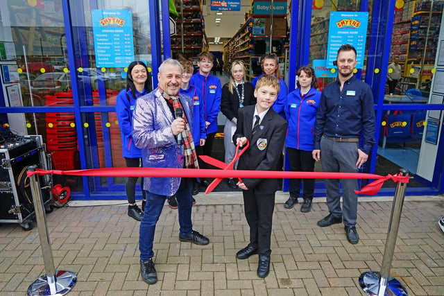 Schoolboy Harvey Marsh opened the new Smyths Toys Superstores in Chesterfield.