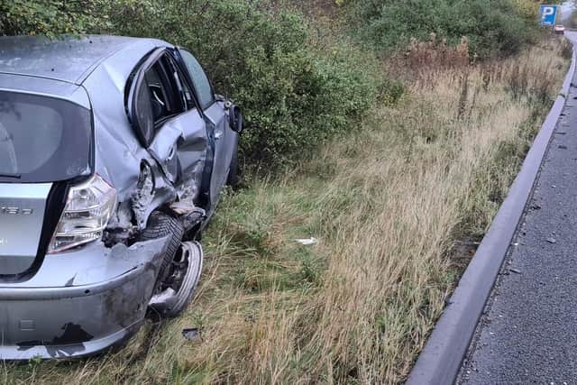 BMW smashed into from behind after breakdown on A38 near Ripley