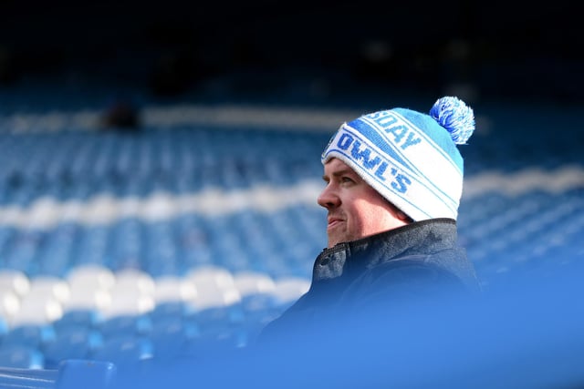 A fan looks on prior to the FA Cup fifth round tie between Wednesday and Swansea City at Hillsborough in February 2018.