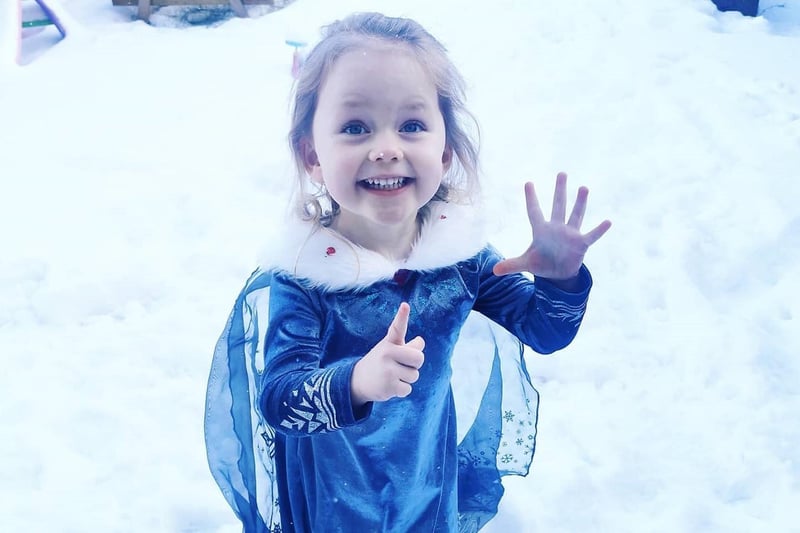 If it snows, then you just have to dress up as Elsa from Frozen, go outside and sing Let It Go!  (Picture: Courtney Hickey)