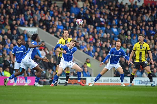 Chesterdfield remain seven points off the play-off places after the win at Barrow.