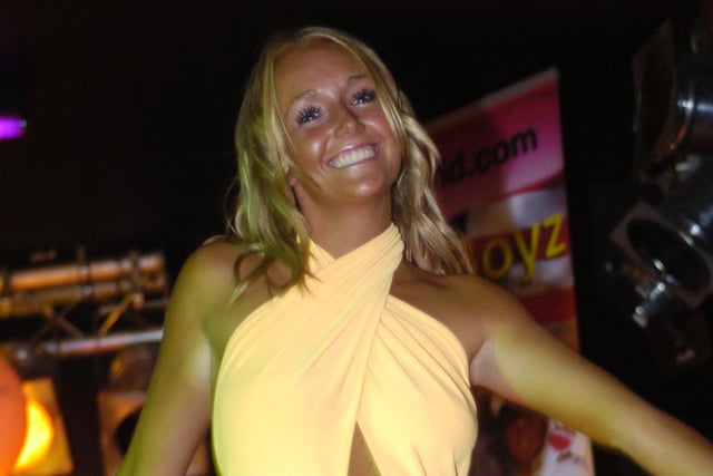 The Miss Lambrini competition at Brannigans,  2005 - winner Sarah O'Byrne