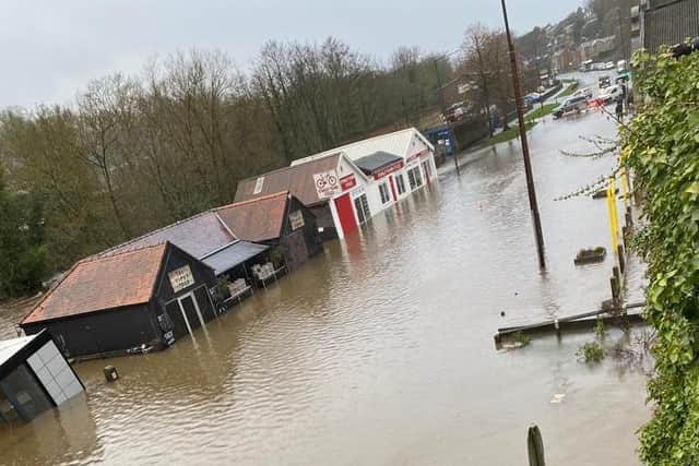 Bakewell Road, Matlock Flooding. Picture by Andrew Massey