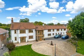 A guide price of £1 million has been attached to this incredible, oak-framed house, complete with indoor pool, sauna, games room, balcony and bar, on Mansfield Road, Skegby. It is for sale at auction with estate agents Open Door Property.