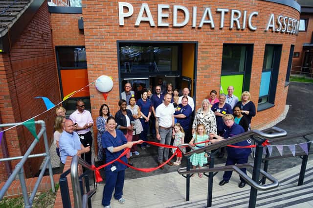 Chesterfield Royal Hospital - Paediatric Assessment Unit Opening. Thea Cutting the ribbon.