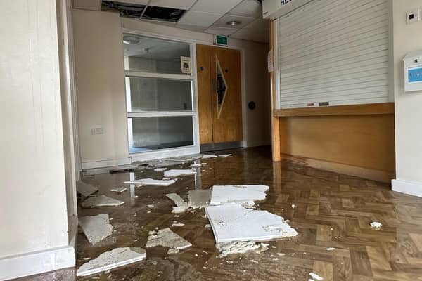 The flood appeared to have been caused by a leak from a water tank, which caused flooding on both the first floor and ground floor.