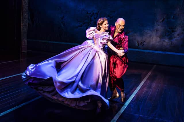Kelli O' Hara and Ken Watanabe in The King and I. Photo by Matthew Murphy.