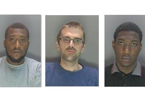 The three men were awarded jail sentences for their role in a shooting incident over drugs, and were charged with possession of a firearm and prohibited weapon without a firearm certificate.