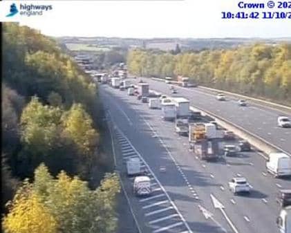 The exit slip road of the M1 southbound was closed at Junction 31 this morning due to a medical emergency