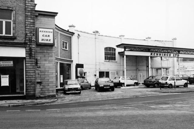 Kennings Car Hire, Sheffield Road, in 1989.