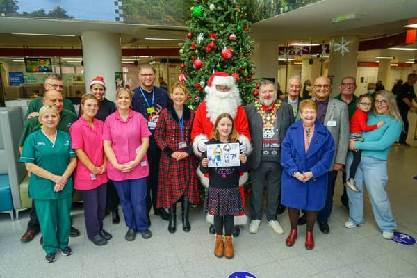 Santa Claus and Mayor of Chesterfield Mick Brady, attended a Christmas Carol Concert held at Chesterfield Royal Hospital on Thursday, December 21.