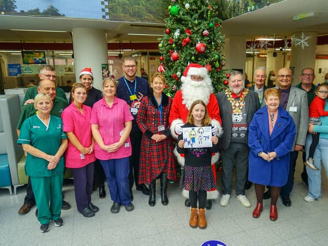 Santa Claus and Mayor of Chesterfield Mick Brady, attended a Christmas Carol Concert held at Chesterfield Royal Hospital on Thursday, December 21.