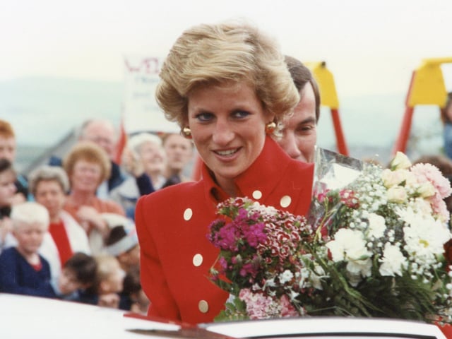 Princess Diana, on a visit to Dove Holes in 1989